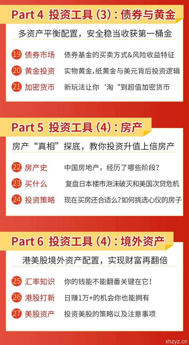 老吴财富投资28讲，给你一套财富翻5倍的增值方案