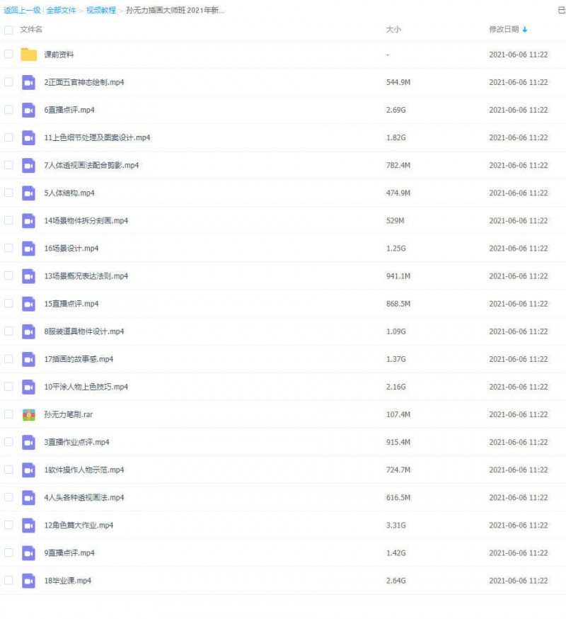 孙无力插画大师班2021年新课【画质高清有笔刷】