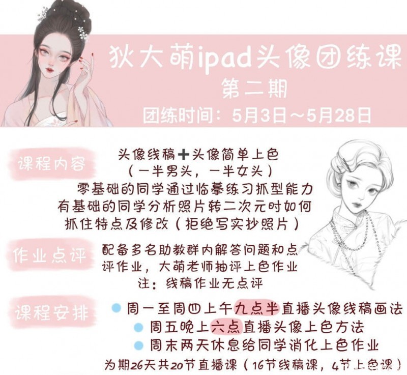 狄大萌ipad头像团练第2期2021年5月28日结课【画质高清有笔刷】