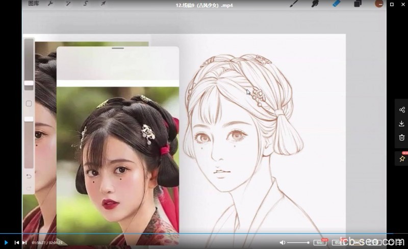 阿花线稿团练第2期2021年4月ipad插画课