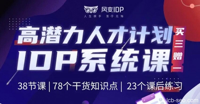 风变IDP系统课·打造不可替代的超强个体，高潜力人才计划