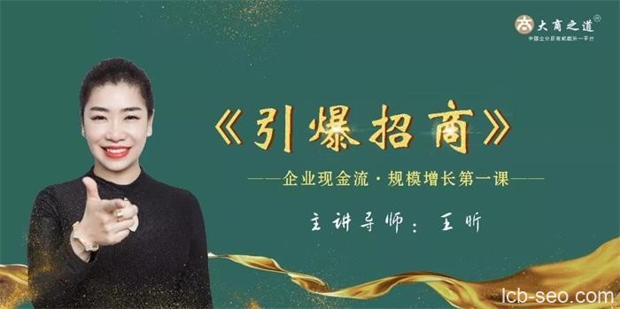 王昕《引爆招商》,企业现金流,规模增长第一课