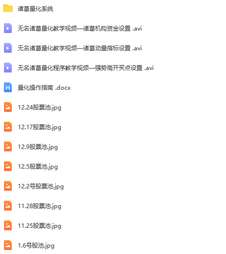 无名诸葛量化体系指标源码+使用说明视频【完结】