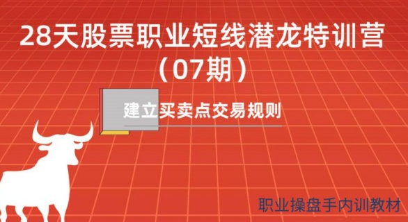 一飞金融《28天股票职业短线潜龙特训营07期》课程