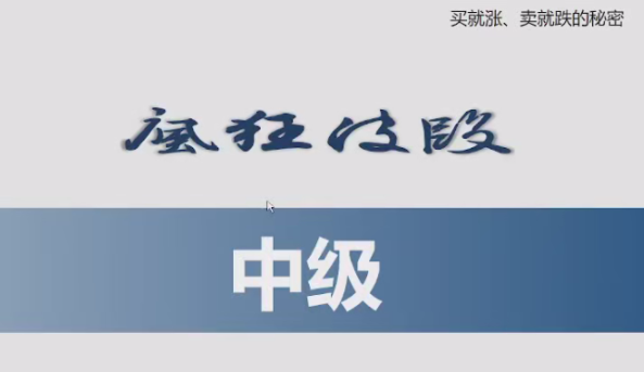 胡晓辉交易大师尊享版《疯狂波段中级班》