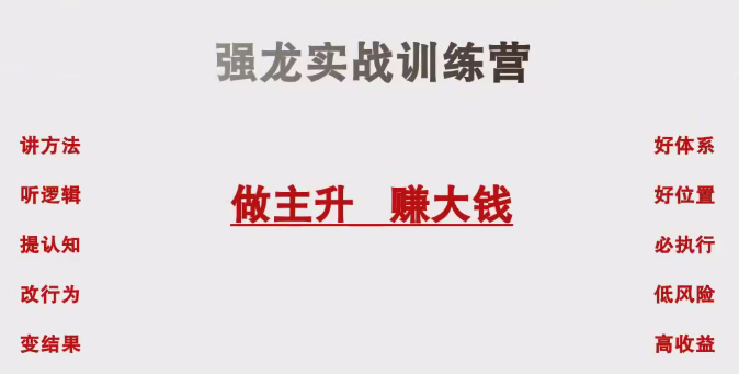 中和应泰陆老师强龙班 强龙实战训练营股票课程