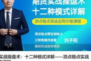 刘子阳期货实战操盘术课程-顶点极点实战应用中级课程:十二种模式详解