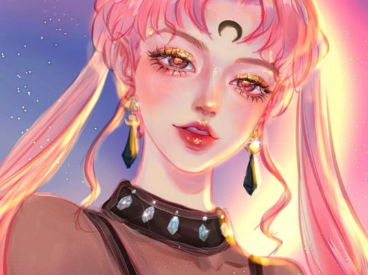 霓虹慕斯ipad头像插画课已完结【画质高清有笔刷】