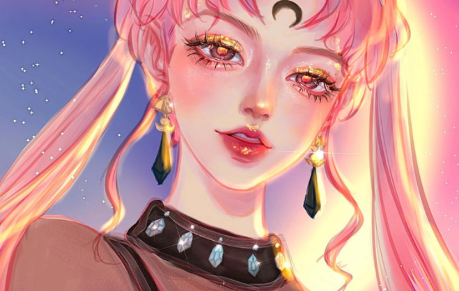 霓虹慕斯ipad头像插画课已完结【画质高清有笔刷】