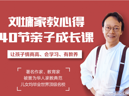 听刘墉讲亲子教育，让孩子懂规矩、有教养、更聪明