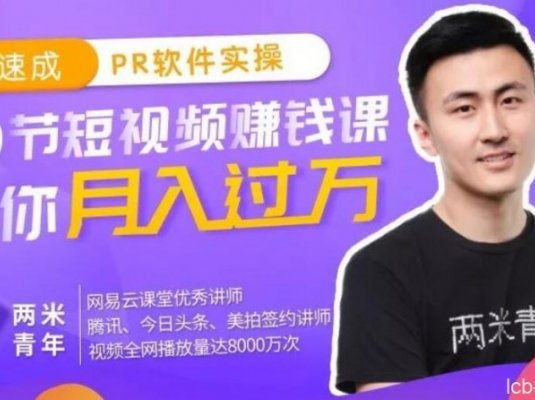小白速成PR软件实操:20节短视频赚钱课,教你月入过万