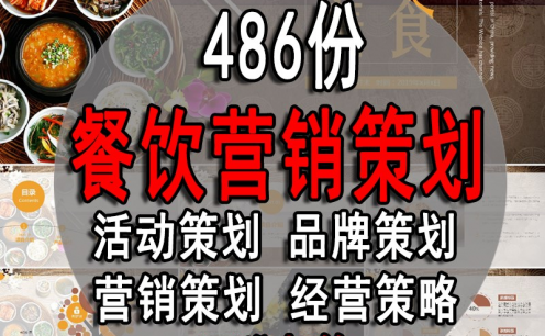 486份酒店餐饮行业运营策划方案品牌营销活动推广促销经营资料包