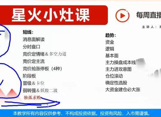 无为海平星火小灶课-海平星火操盘术
