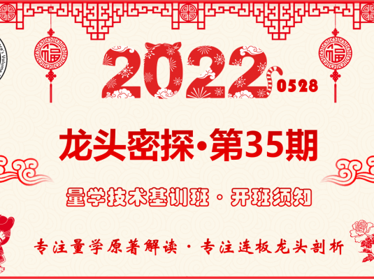 量学云讲堂龙头密探第1-35期视频全套课程汇总+指标