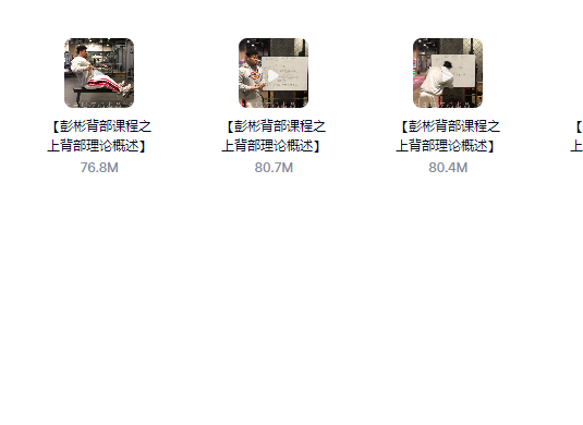 彭彬背部课程之上背部理论概述