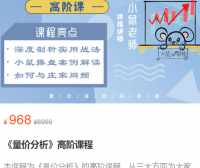 小鼠财经：量价分析高阶课