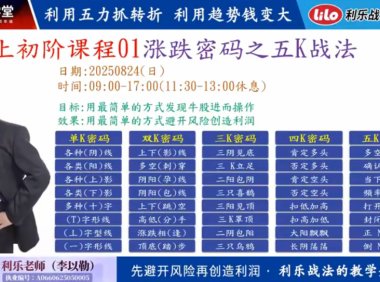 钱坤利乐老师《赢在转折》强基课30集股市武功秘笈+指标资料